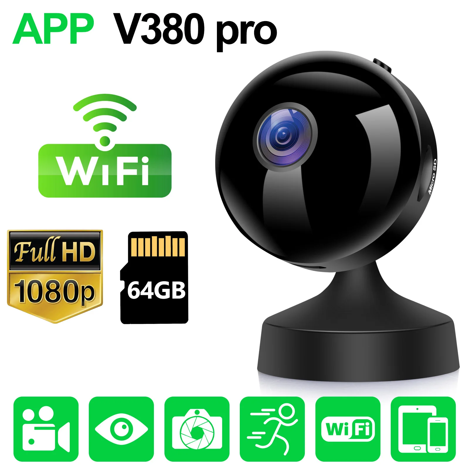 

V380PRO IP WIFI Camera HD 1080P Wireless Video Surveillance Security Protection Network Baby Monitor Mini Videcam Cameras