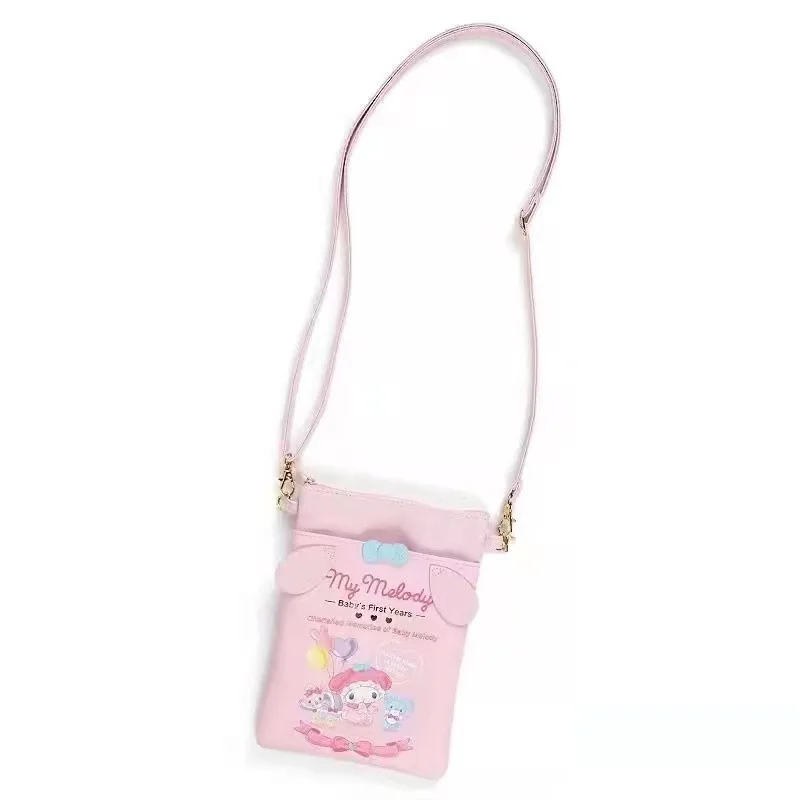

Sanrio милый Kawaii Мультфильм Mymelody Kuromi девушка сердце может одно плечо сумка-мессенджер тройной ключ сумка для хранения монет