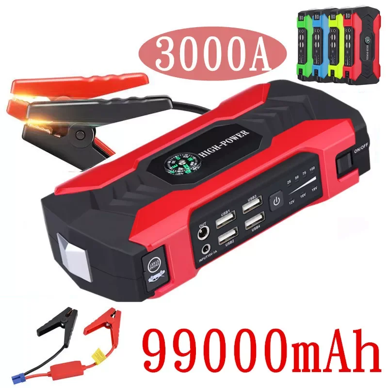 

2023New 12V Car Emergency Start Power Portable Large Capacity Battery Charger Power Bank For Gasoline Engine 3.0L/6.0L