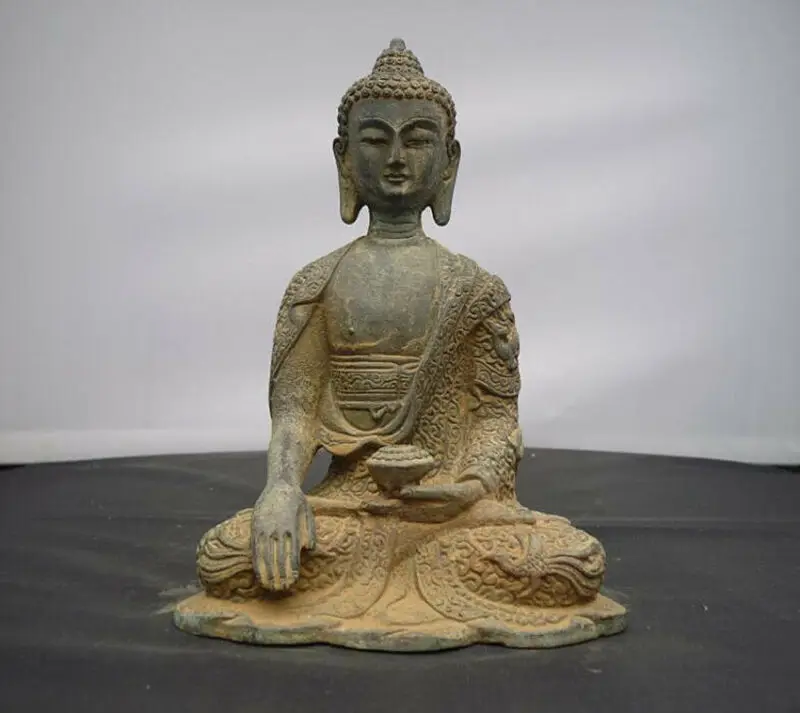 

Статуя Будды из старой тибетской Будды Джосс из чистой бронзы sakyamuni Шакьямуни Амитабха