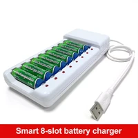 battery charger intelligent 8 slots for aaaaa ni cd rechargeable batteries for remote control microphone camera