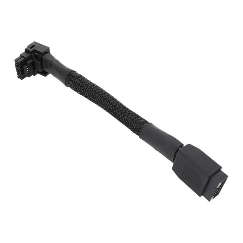 

16Pin GPU Video Card 2VHPWR 12+4pin Converter 90° Elbow PCIE5.0 GPU Line 15CM