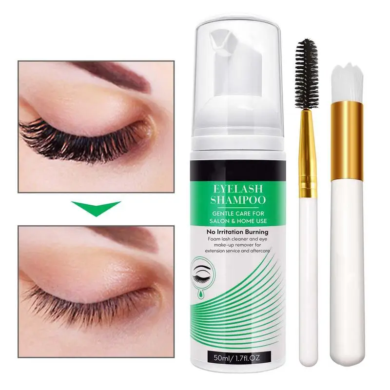 

Eyelash Cleaner 50ml/1.69 Fl. Oz Gentle Eyelash Soap For Extensions Eyelash Extension Shampoo Paraben & Sulfate Free Eyelid