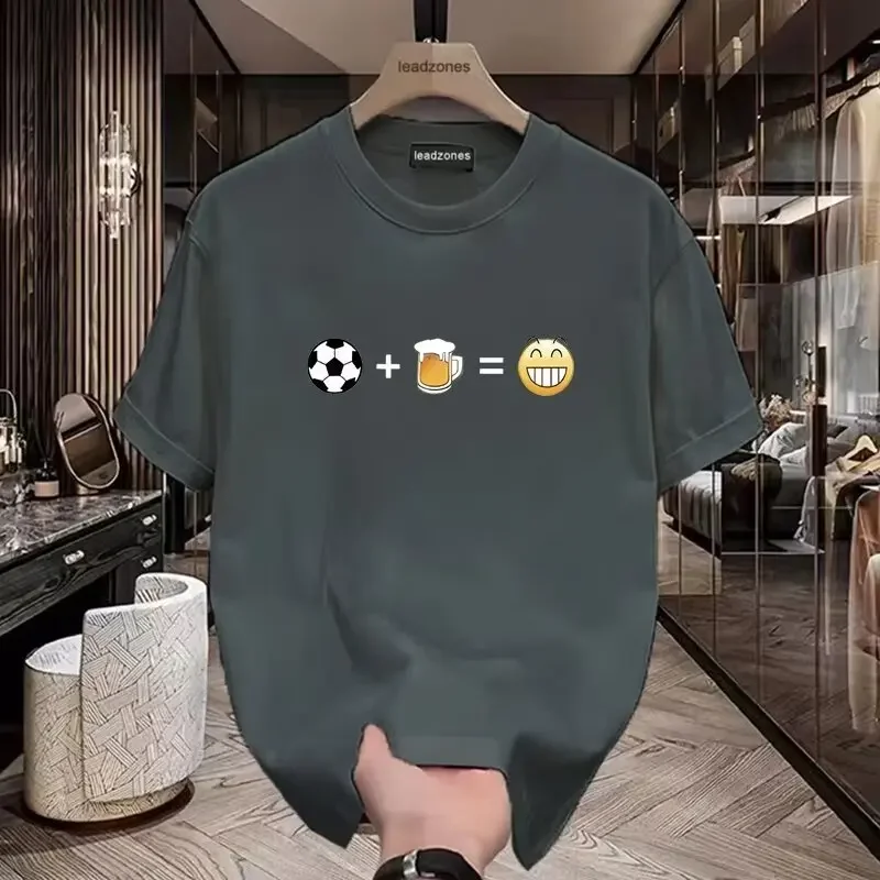 Новая летняя мужская футболка с коротким рукавом в корейском стиле повседневная