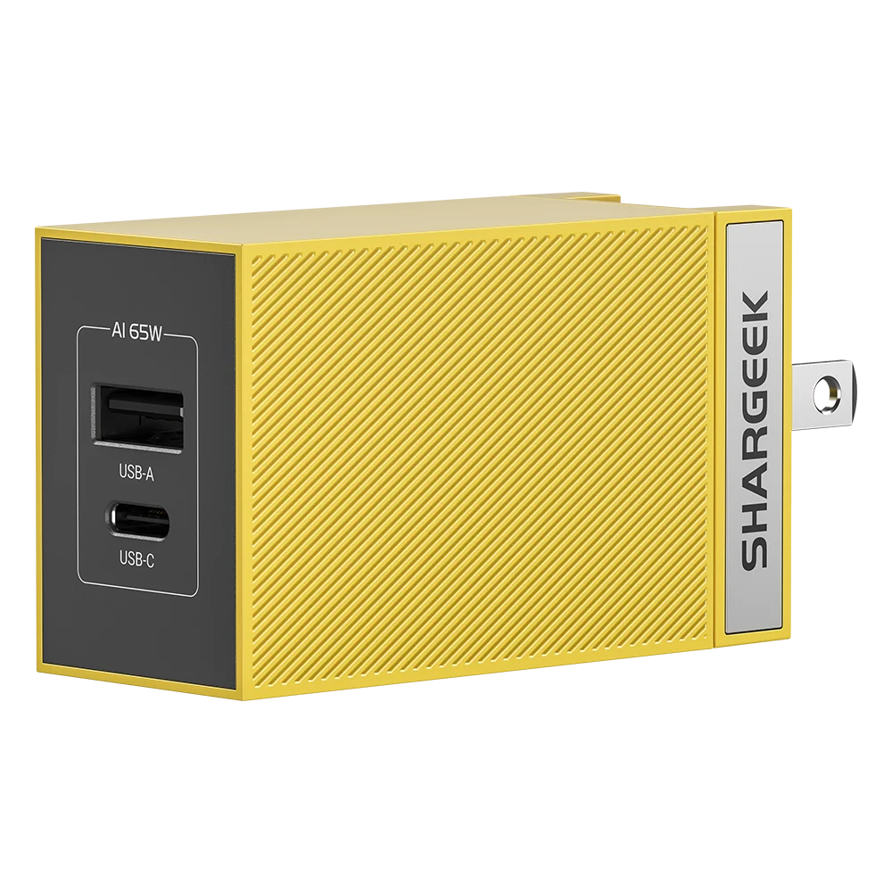 

Sharge/Shargeek USB C Wall GaN Charger 65W 2-Port PPS PD 3.0 Foldable Fast Charger Power Adapter for Dell XPS iPhone Samsung