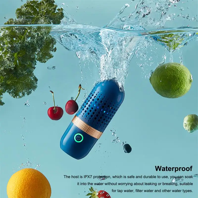 

Automatic Cleaning Fruit Vegetable Washing Machine IPX7 Waterproof 8W Rechargeable Lemon Pear Food Washer Wash Device Home