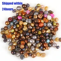 100glot cultured baroque freshwater pearl beads irregular shape mixed colors 9 12mm hole approx 0 8mm sold by lot