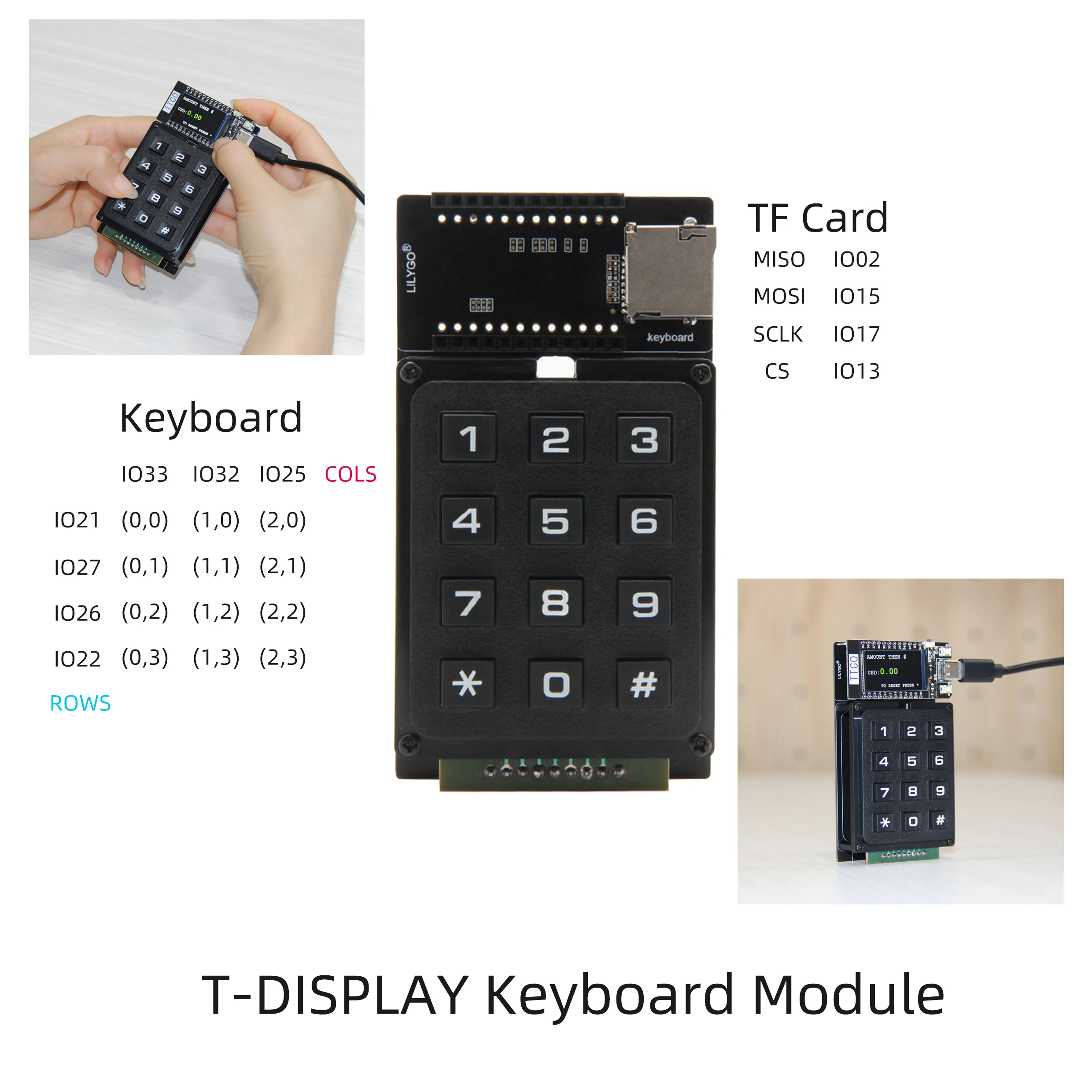 LILYGO® LNURLPoS T-Display Keyboard Kit ESP32 Wireless Module 1.14 Inch LCD Display Controller Development Board WiFi Bluetooth images - 6