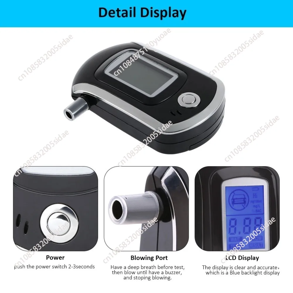 Цифровой алкотестер умный анализатор дыхания универсальный автомобильный