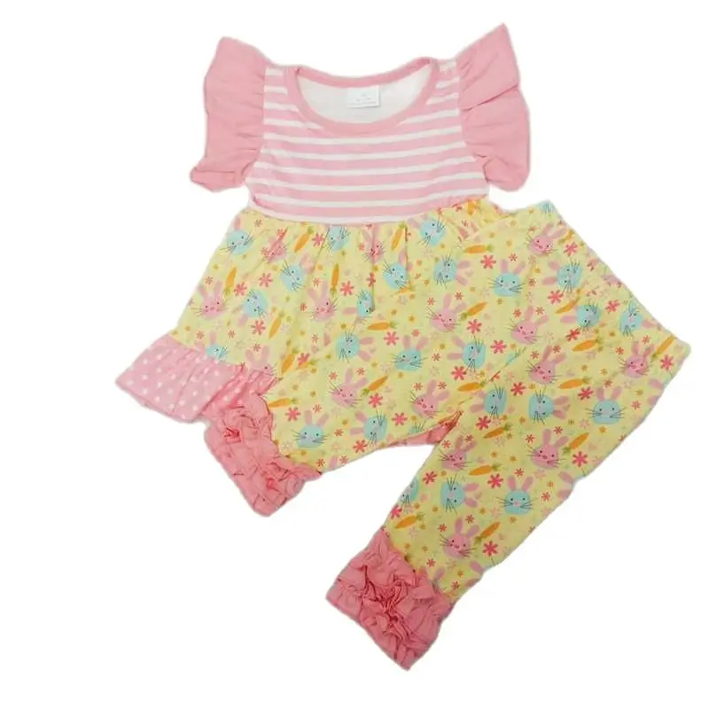 

Детское кружевное платье с коротким рукавом, с принтом кролика