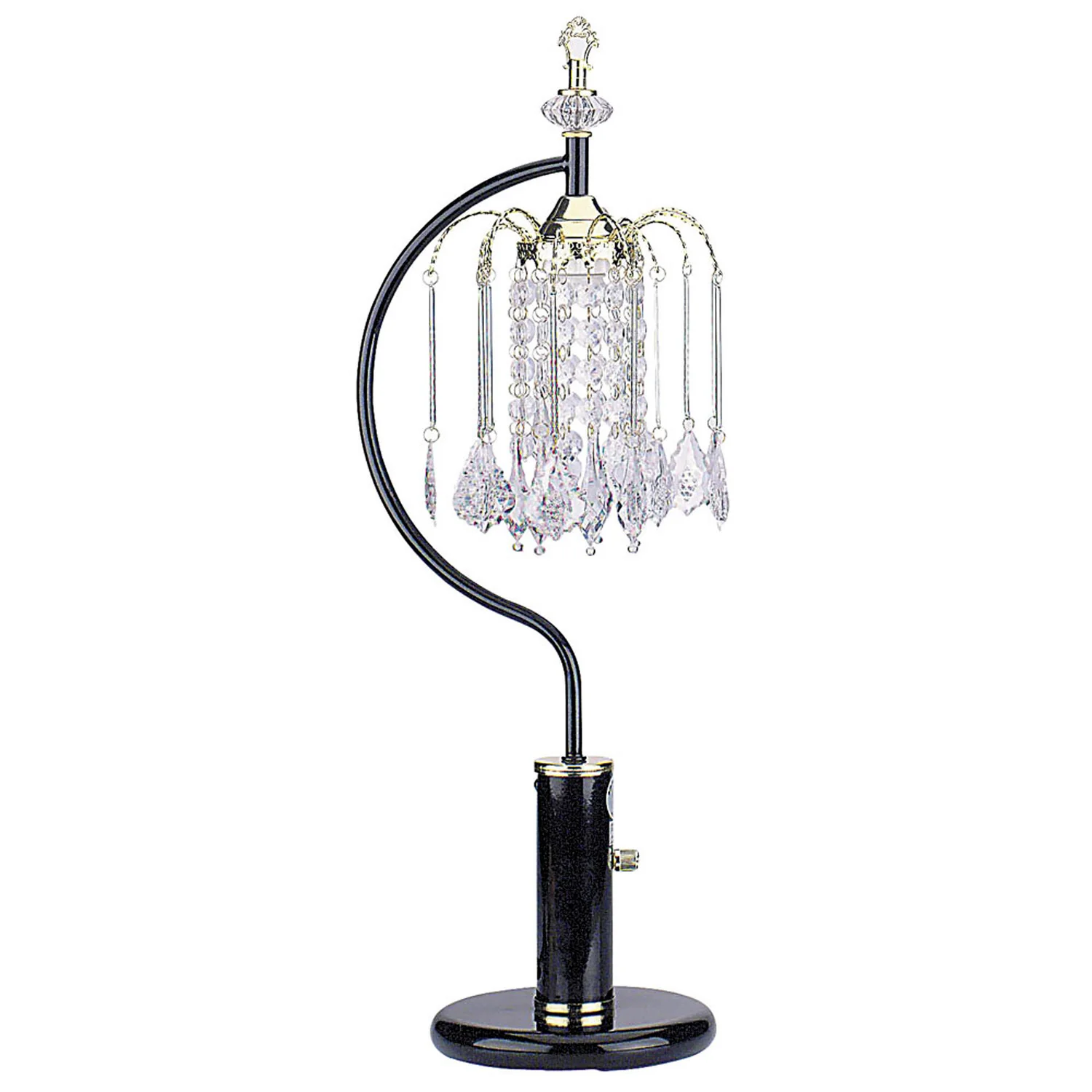 

27"H Table Lamp With Crystal-Inspired Shade
