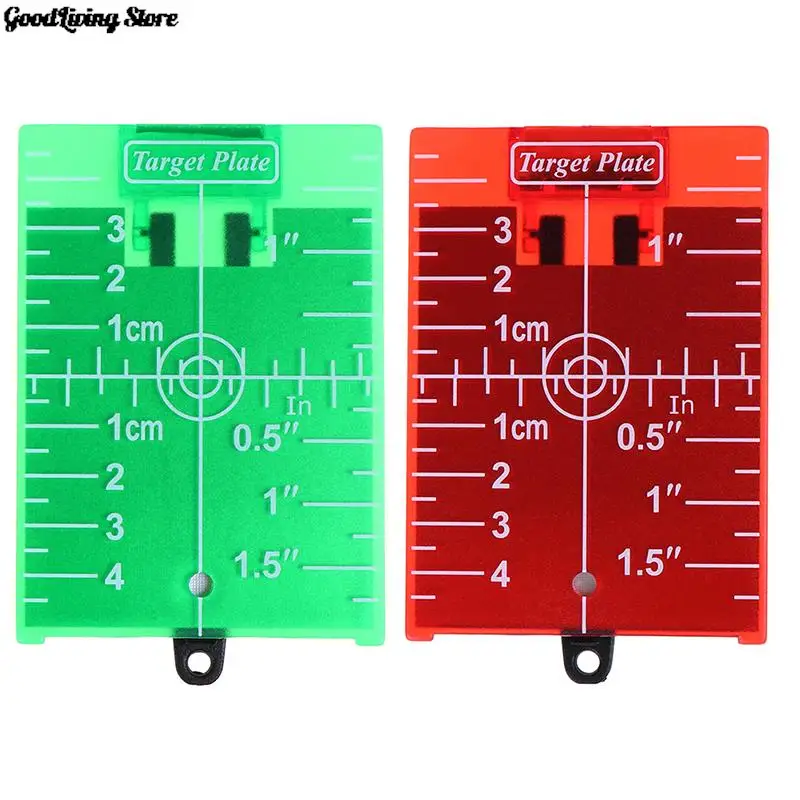 

1 шт дюймовая/см Лазерная Целевая карта для лазерного уровня зеленого/красного цвета 11,5 см x 7,4 см