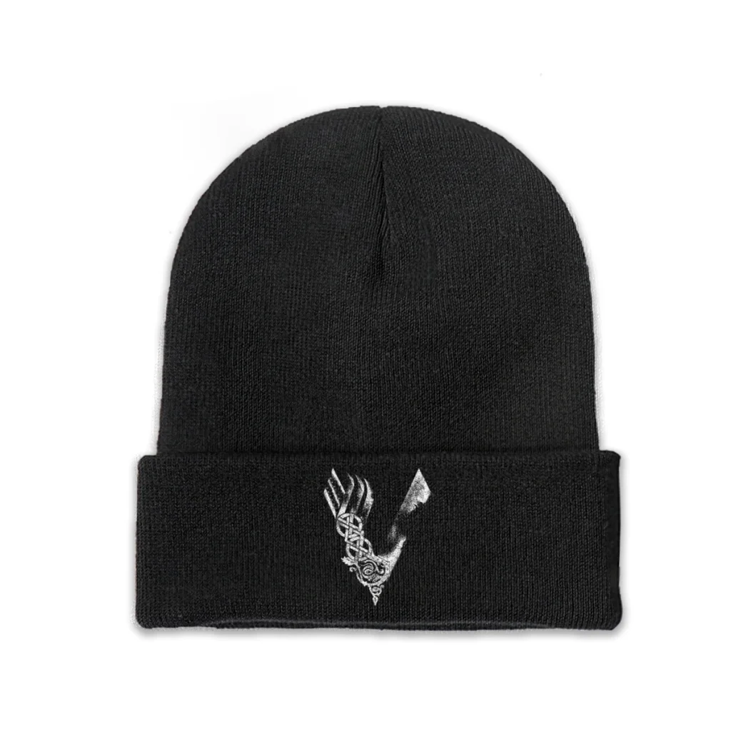 

Norse Mythology Skullies Beanies Caps Vikings Celtic Icon Knitted Winter Warm Bonnet Hats Unisex Ski Cap