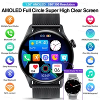 kaloste smart men watch bluetooth call always on display ip68 waterproof sport smartwatch for android custom face amoled screen
