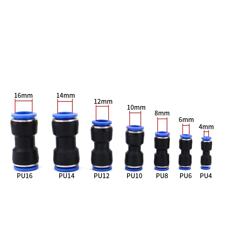 Пневматические фиттинги PG из полиуретана пластиковый соединитель 4 мм 6 8 10 12 14 16
