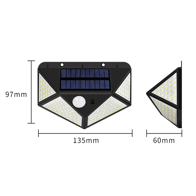 

Warm White 128 LED Solar Light PIR Motion Sensor Wall Light Outdoor Lighting Waterproof Garden Solar Lamp Yard Lamp