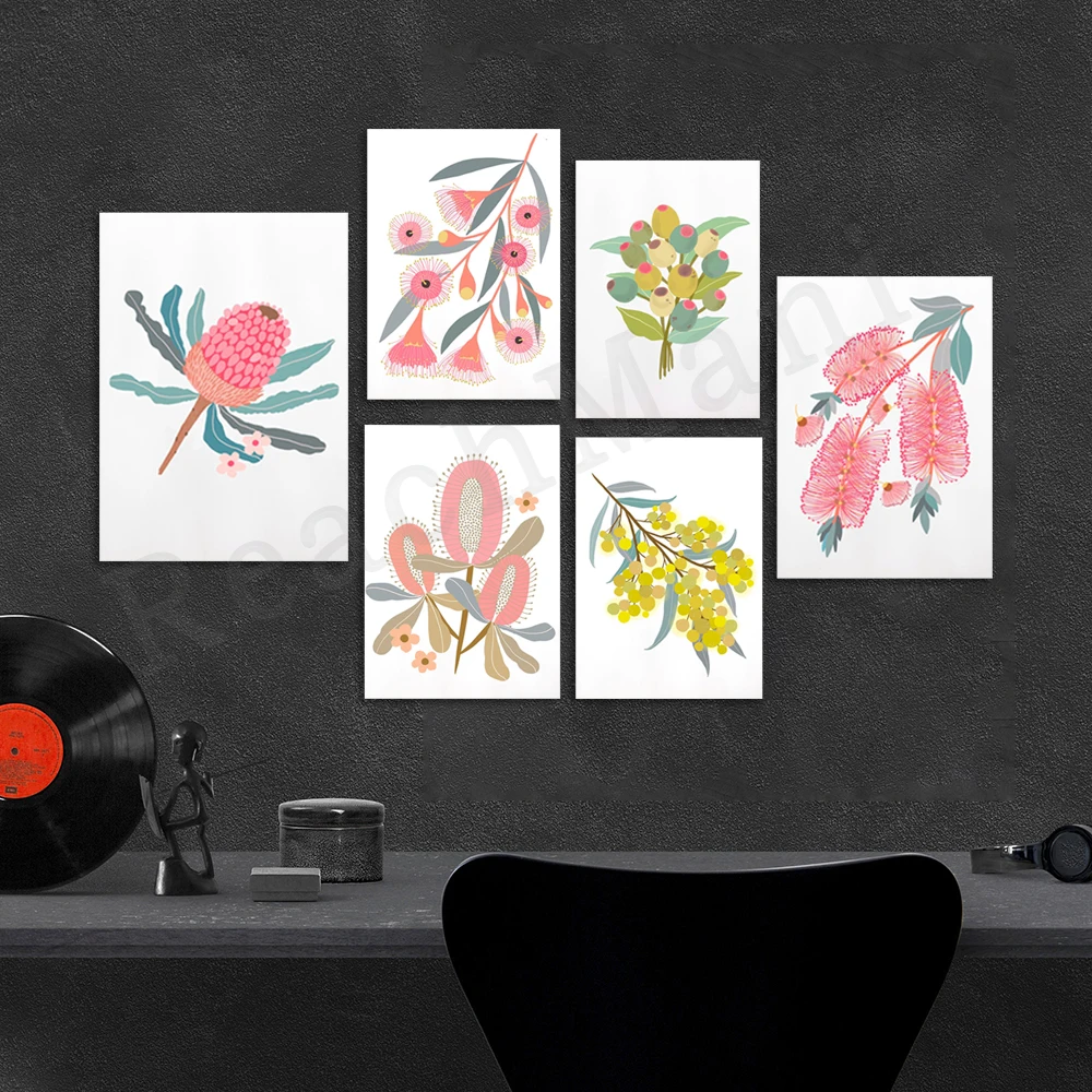 Красивые австралийские родные цветы красная щетка для бутылок цветок жвачки