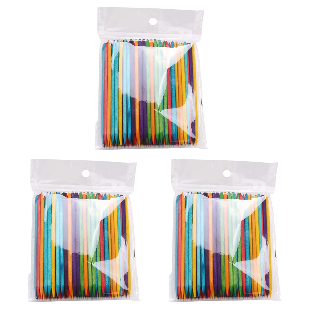 

300pcs Double-sided Manicure Rods Diamond Placing Sticks Nail Orange Sticks