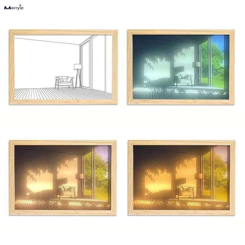

3 Color Creative Table Decorative Lamp for Bedroom Light Painting Art Desktop Ornaments Girl Friend Birthday Holiday Gift Lights