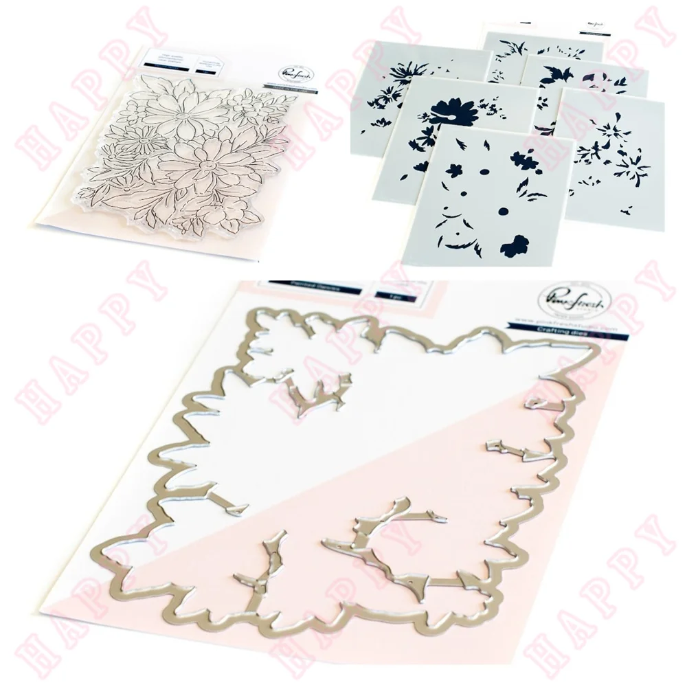 

2022 Selling Season Product Painted Daisies Metal Cut Dies Stamps Stencils Scrapbook Diary Decoration Punch Diy Greet Card Molds