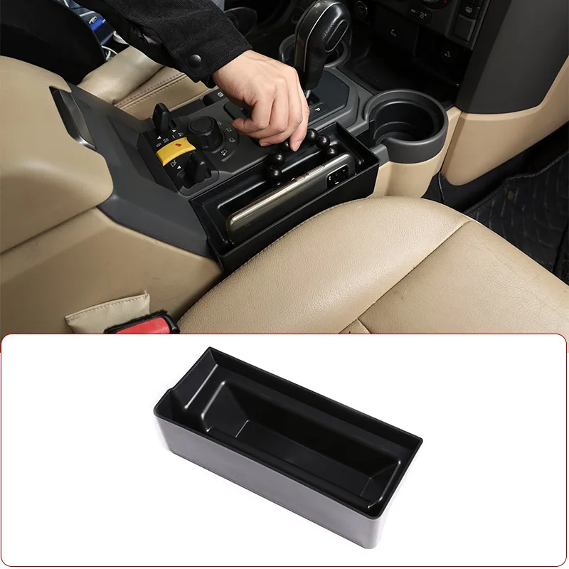 

ABS Black Car Central Console Multifunction Storage Box Phone Tray For Land rover Discovery 3 LR3 2004-2009 Car Accessory