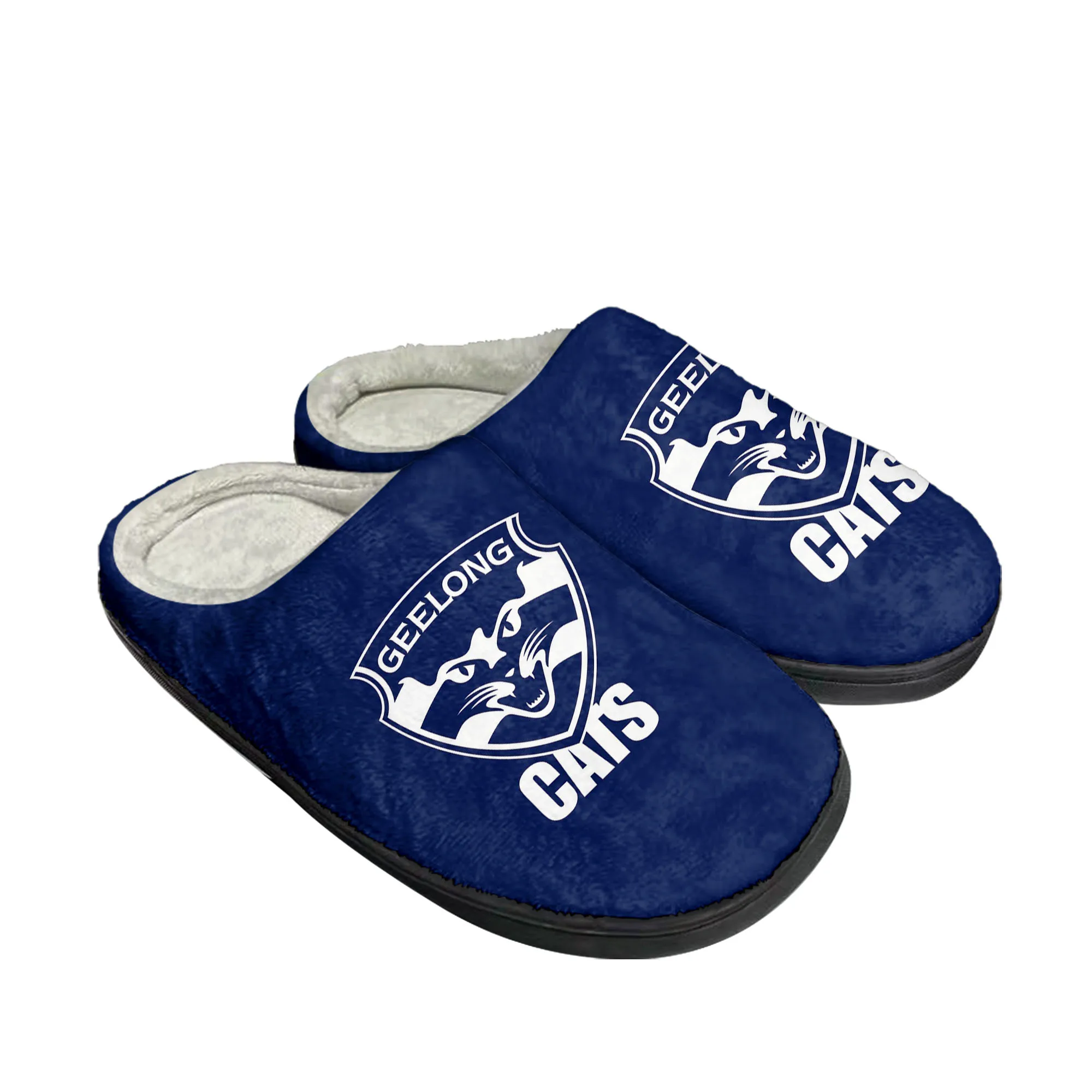 

Geelong Cats Australian Football Home Cotton Slippers Mens Womens Plush Bedroom Casual Keep Warm Shoes Thermal Indoor DIY Shoe
