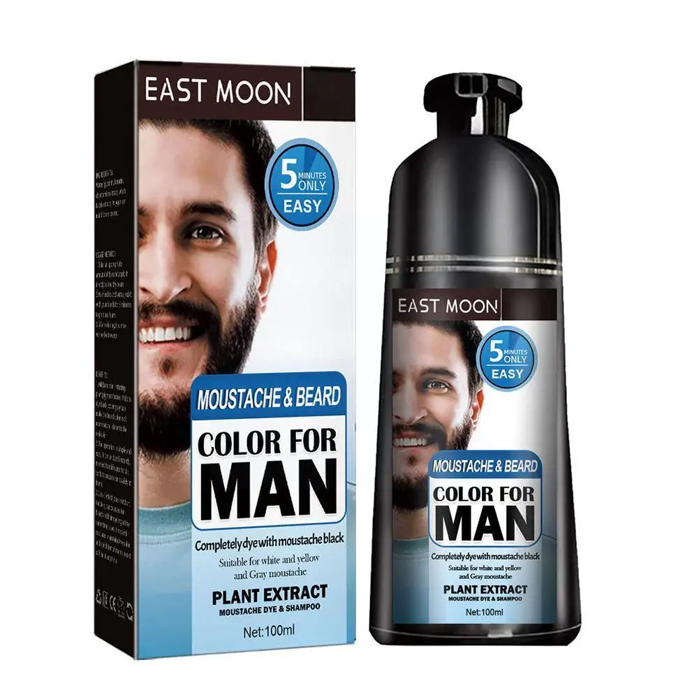 

Men's Hair Dye Shampoo Beard Dye Gradually Gray Darkening Wash To Hair Color Water White Beard Reduce Beard K0J5