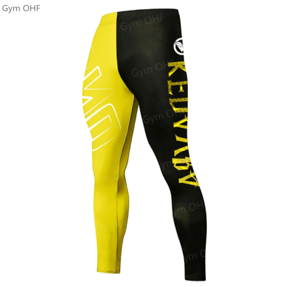 Мужские компрессионные штаны с 3D принтом эластичные спортивные для велоспорта