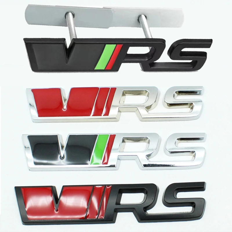 

3D Metal VRS Logo Emblem Badge Car Sticker Front Hood Grille for Skoda VRS Octavia Kamiq Kodiaq Karoq Superb Fabia Rapid Favorit