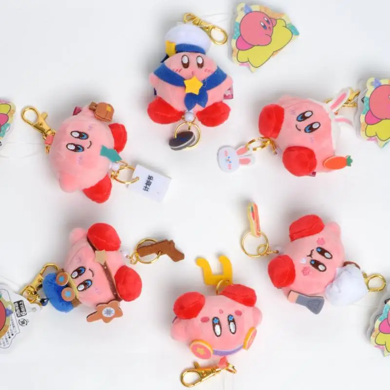 

Japanese Star Kirby Plush Doll Retractable Easy-To-Pull Pendant Plush Keychain Accessories Kawaii Anime Toy Girl Birthday Gift