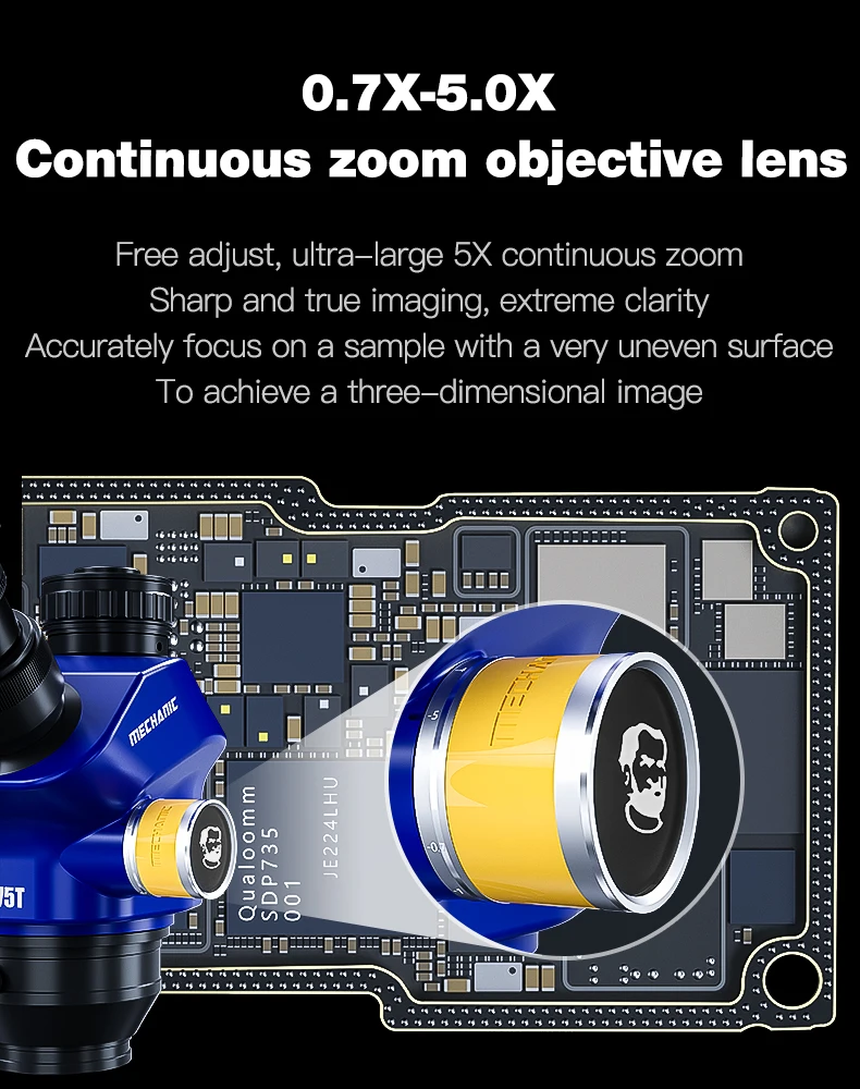 Механический стереомикроскоп D75T-B11 7-50X