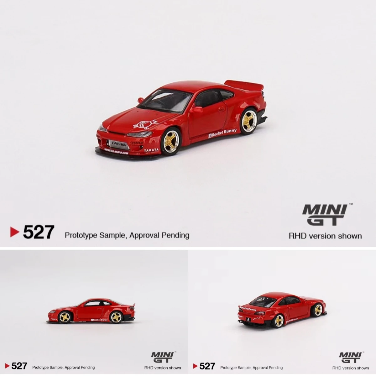 

Mini Gt 1:64 Nissan Silvia(S15) Rocket Bunny 527 Diecast Model Car