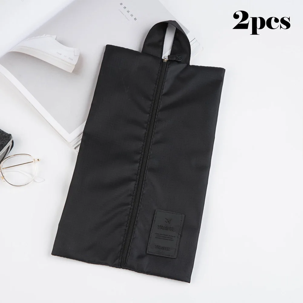 

2 Pcs Shoe Bags Pouch Storage Bag Organizer Nylon Waterproof 35.5*21cm Travel Shoes Underwear Socks Case Box Trip Supplies