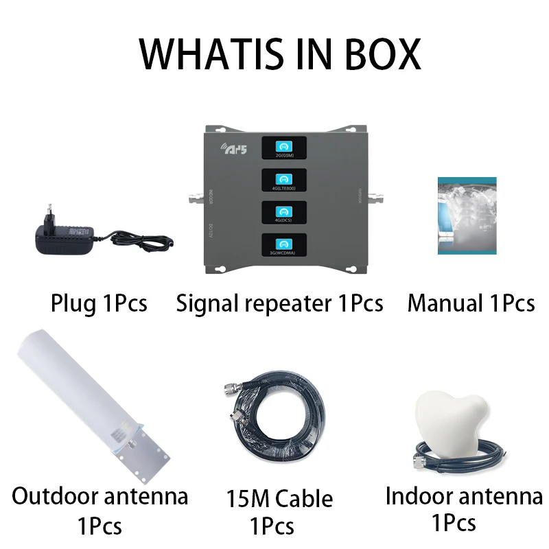 Ретранслятор GSM 4G 3G 2G усилитель сотового сигнала 800 900 1800 2100 МГц мобильный DCS WCDMA LTE