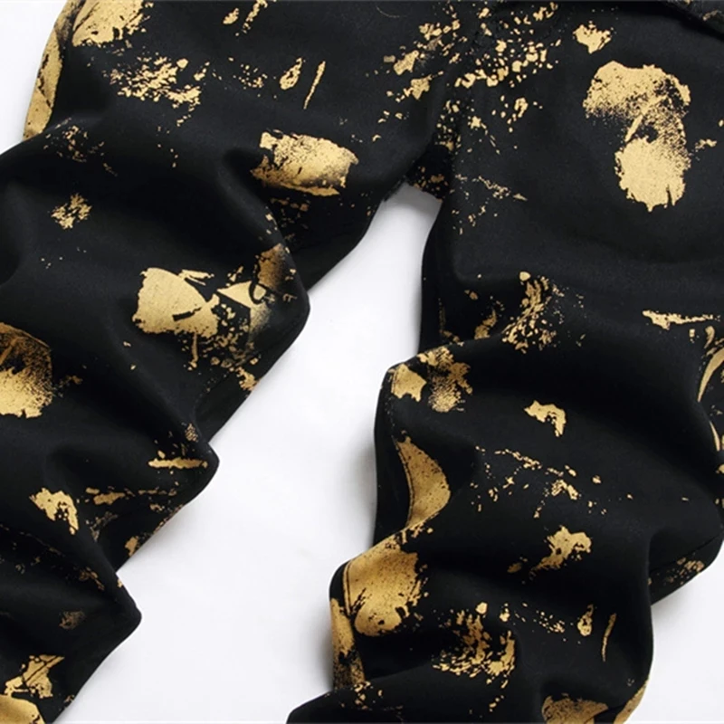 Модные брендовые мужские джинсы в европейском и американском стиле уличная мода