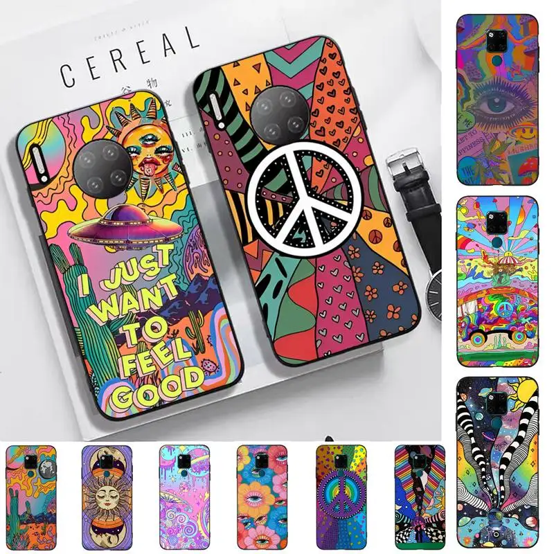 

Indie Hippie Art Phone Case for Huawei Mate 20 10 9 40 30 lite pro X Nova 2 3i 7se