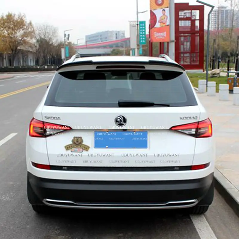 

UBUYUWANT New Design High Quality ABS Material For Skoda Kodiaq 2017 2018 2019 Spoiler Primer Paint Rear Trunk Roof Rear Spoiler