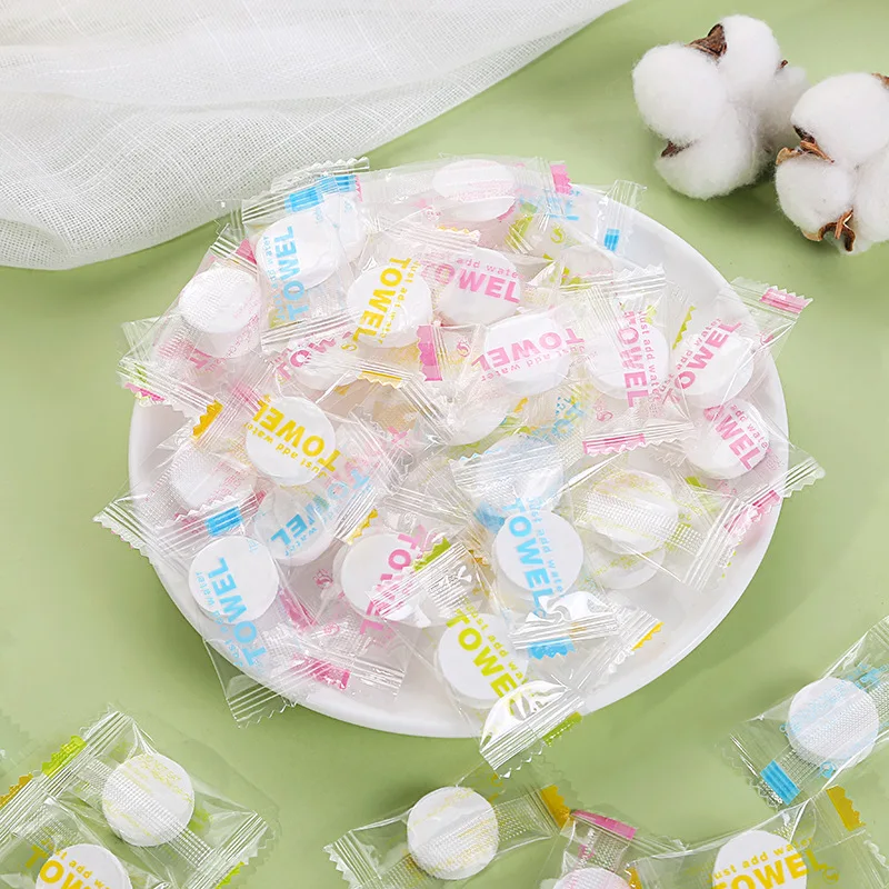 Одноразовые полотенца для путешествий портативные мини-сжатые салфетки монет