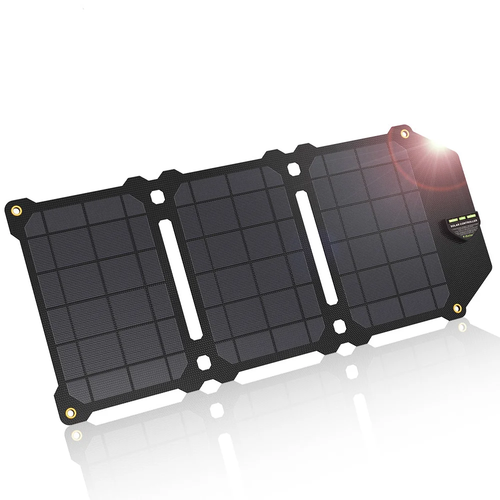 

21W Solar Panel Solar Cells Portable Solar Charger Batteries Phone Charging for Sony iPhoneX Plus 11Pro iPad