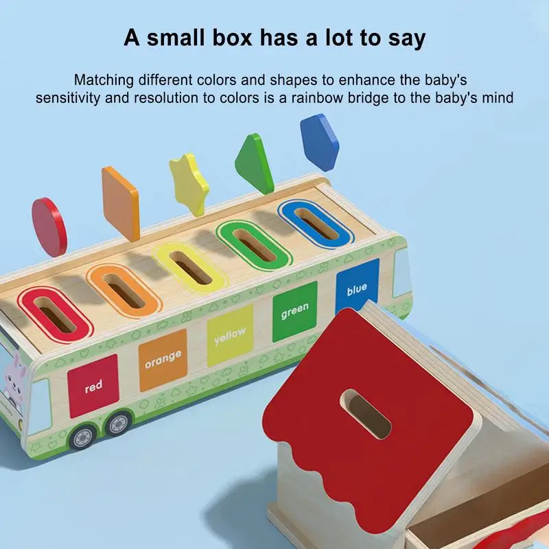 

Montessori Coin Box Durable Wooden 2-in-1 Montessori Ball Drop Toy Sensory Toys For Kids Learning Educational Enlightenment