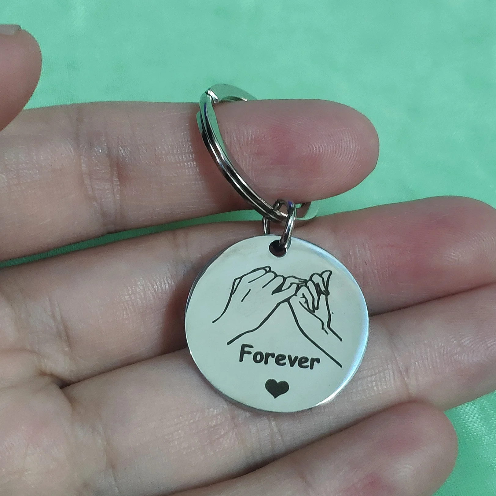 Модный брелок из нержавеющей стали для пары друзей в подарок вечная ручка-брелок