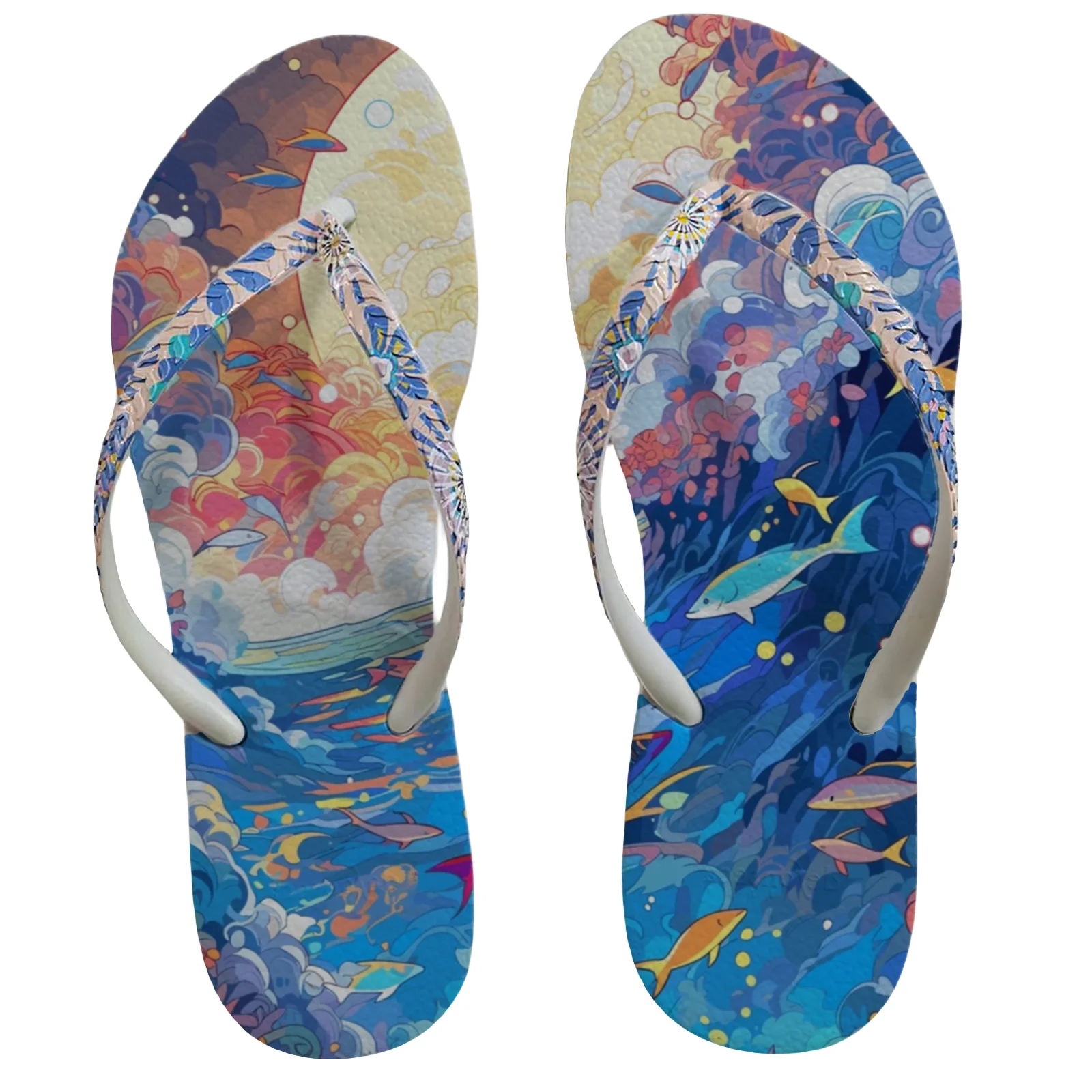 Сандалии пляжные женские летние шлепанцы на нескользящей подошве из ЭВА