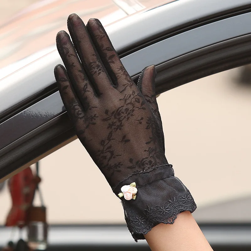 Перчатки женские кружевные, модные пикантные тонкие сетчатые дышащие солнцезащитные для вождения, клувечерние, танцев, велоперчатки, варежки G168