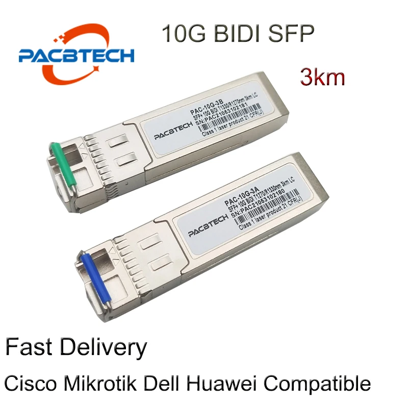

10G SFP WDM SFP+ Bidi T1270/R1330nm 3KM 10G SFP Transceivers 2PCS