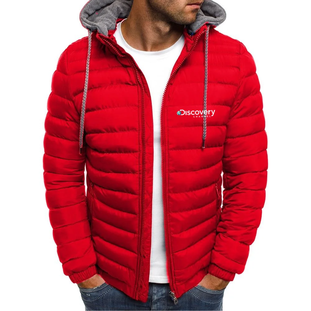 2022 Winter Men's Lightweight Warm Cotton Jacket Removable Hat, European Hooded Cotton Jacket