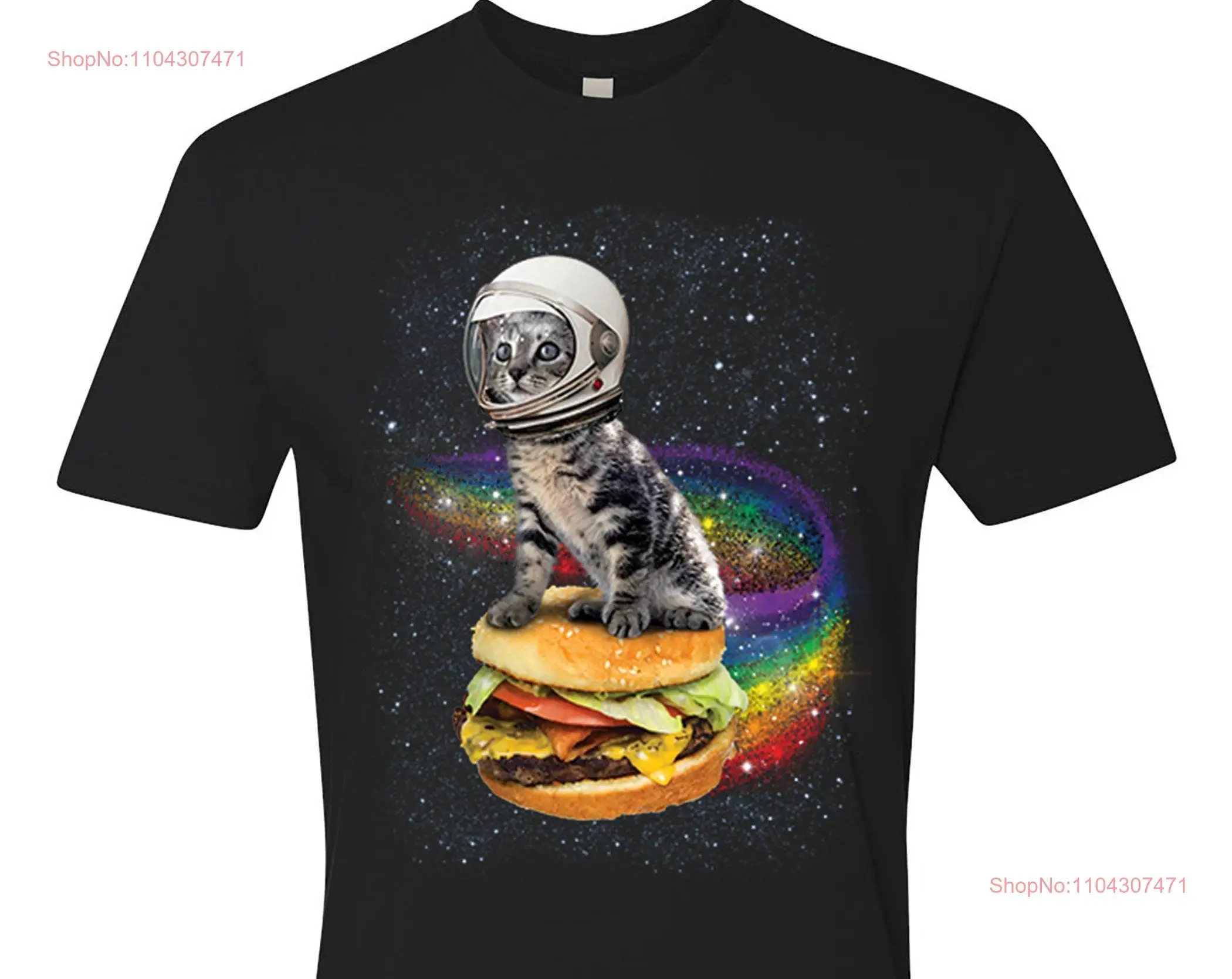 Забавная футболка CaT RAINBOW BURGER мужская одежда Lgbtq с длинными или короткими рукавами