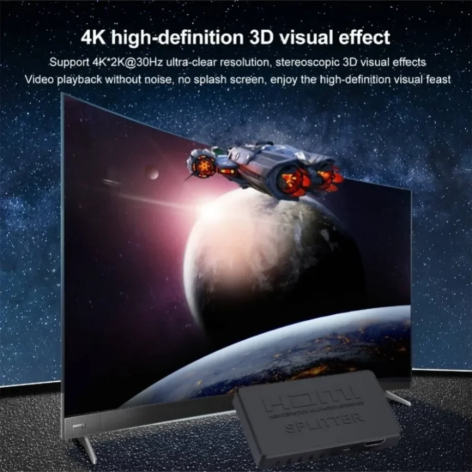 4x1 HDMI-совместимый видеопереключатель HD 4K HDMI сплиттер 1 в 4 выхода переключатель 2x1