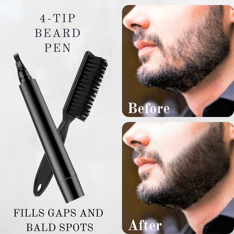 

Ручка для бороды наполнитель для бороды искусственная щеточка коричневые водонепроницаемые венчики инструменты для окрашивания бороды