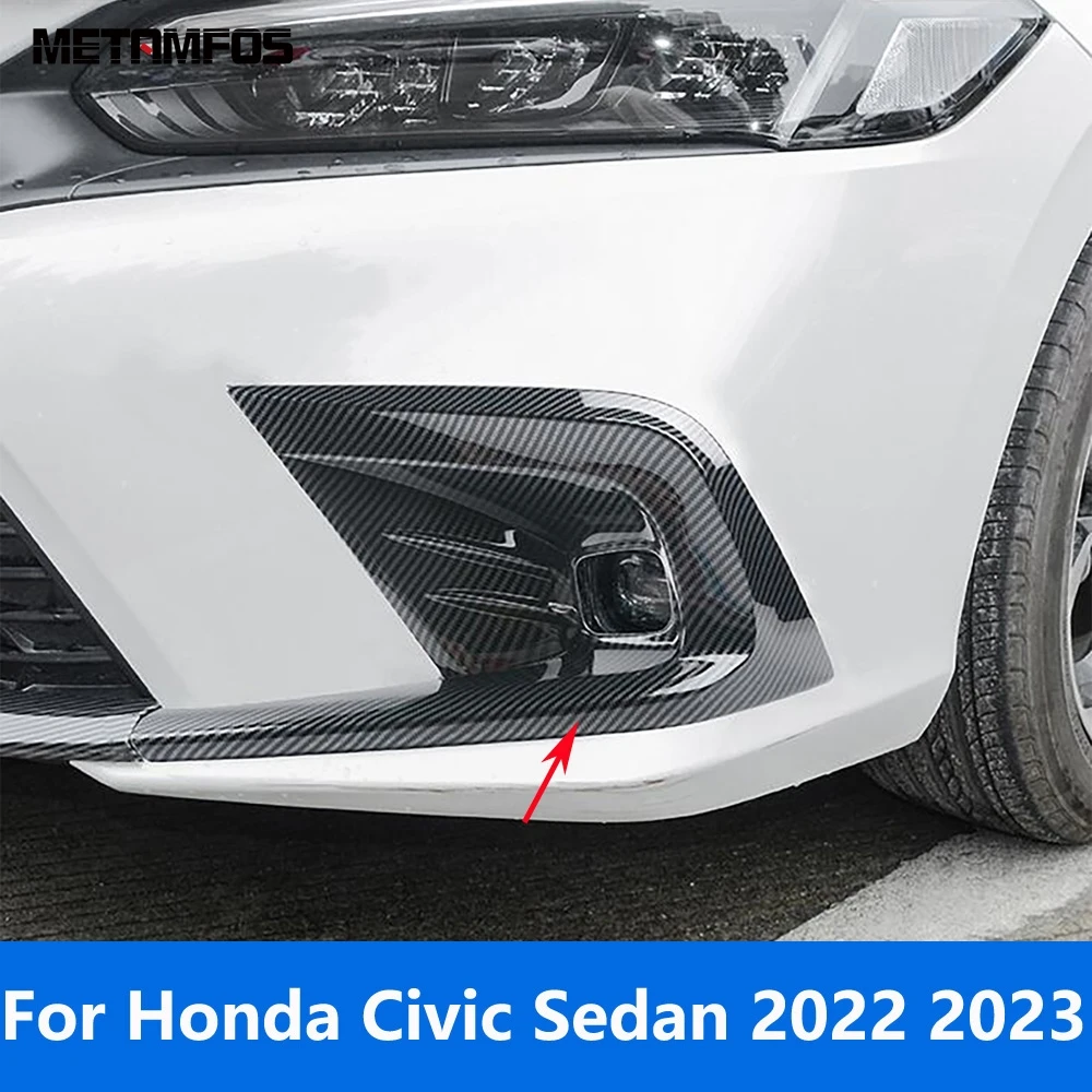 

Для Honda Civic Sedan 11 поколения 2022 2023 Хром Передняя противотуманная фотолампа обшивка накладка противотуманная фара веко аксессуары для бровей автостайлинг