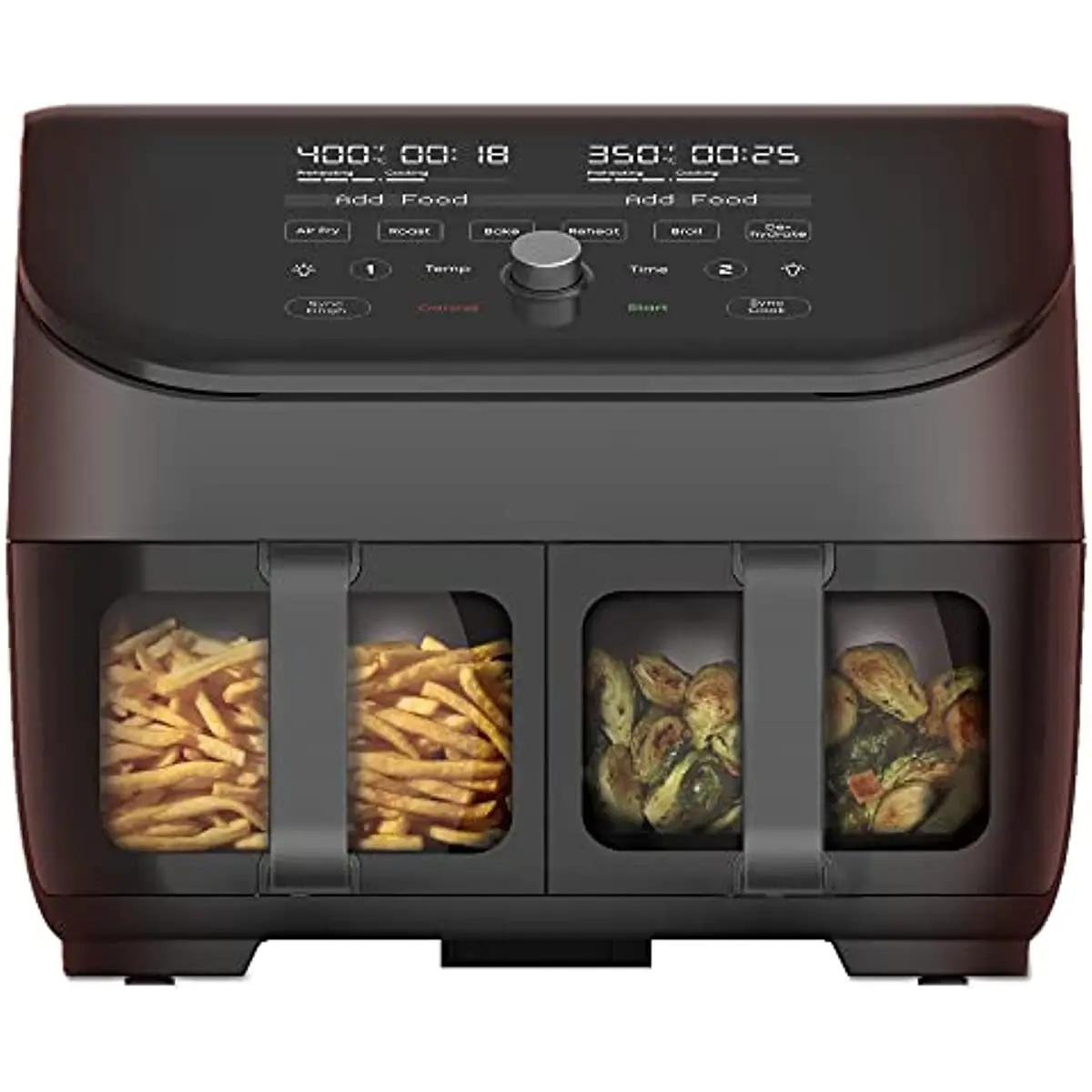 

Instant Vortex Plus XL 8-quart Dual Basket Air Fryer Oven, From the Makers of Instant Pot, 2 Independent Frying Baskets